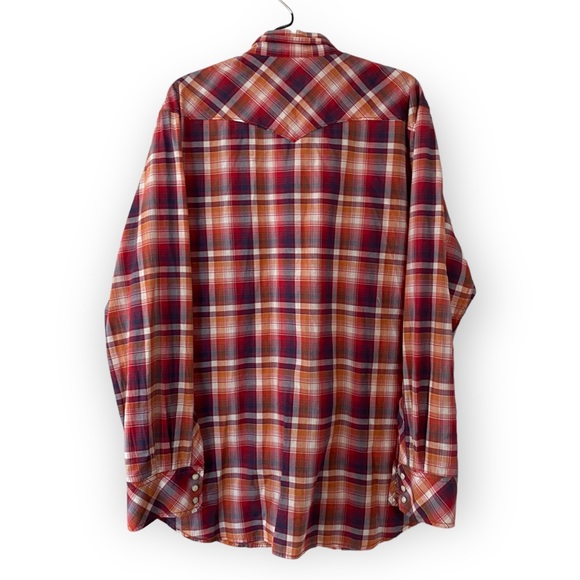 Lucky Brand Men’s Distinctive Western Red Button Down Shirt Size XL - Picture 2 of 11